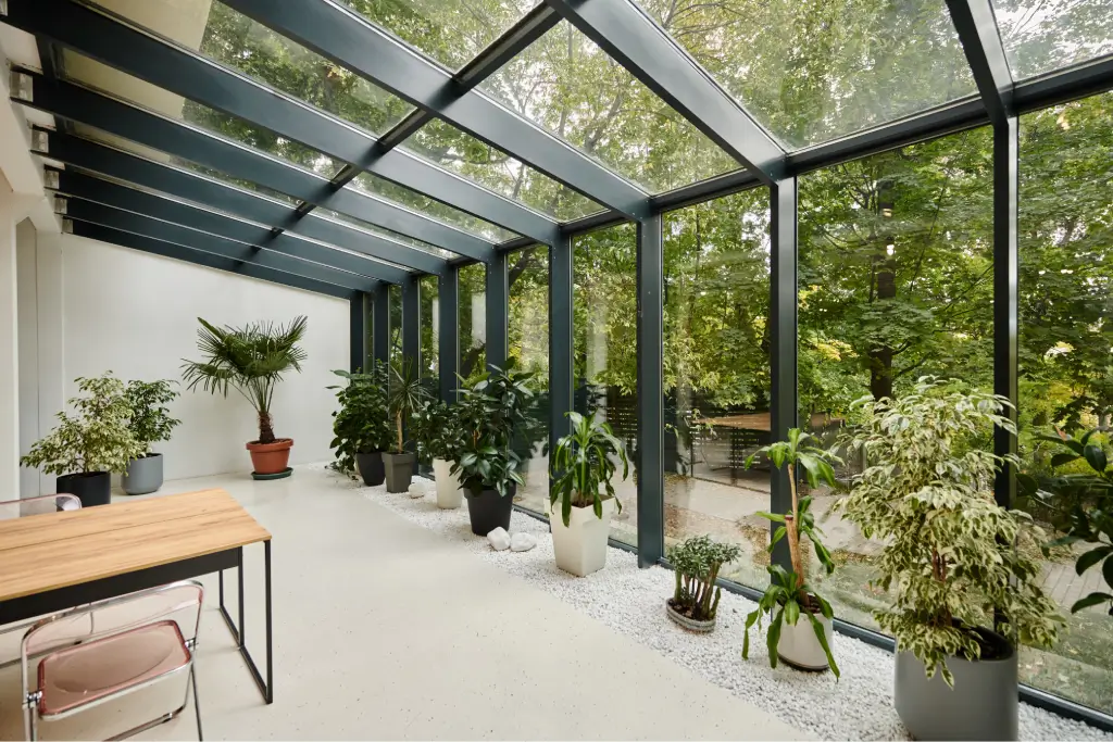 Sunroom with a Skylight