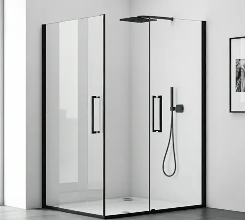 Black Frame Glass Shower Doors