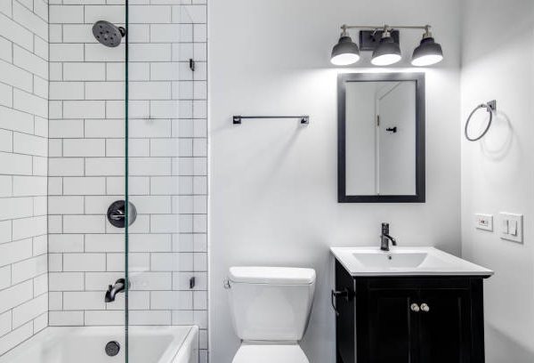 small luxury master bathroom