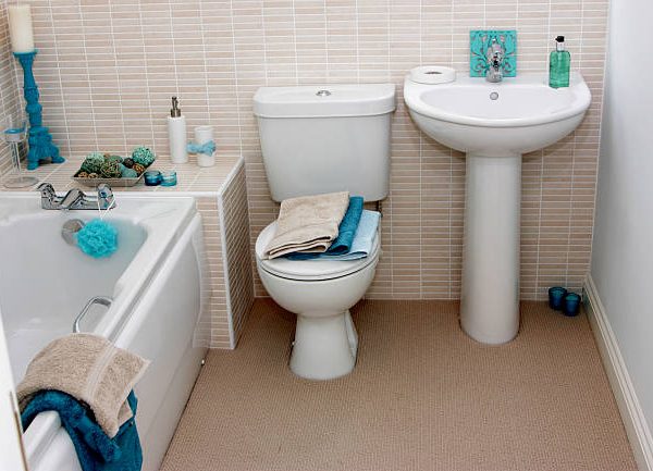 small luxury master bathroom